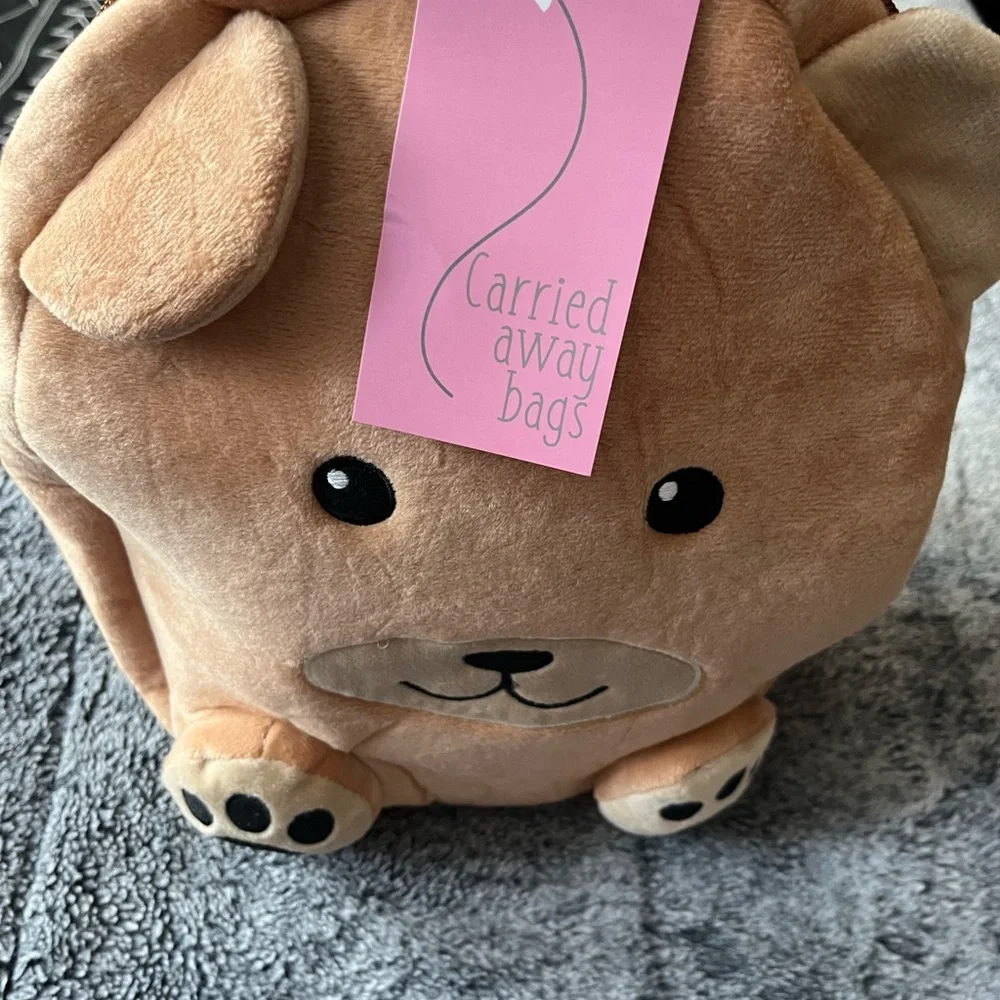 Plush Bear Kids Backpack - Tan